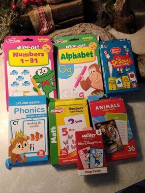 7 Decks of Educational Learning Cards for Kids